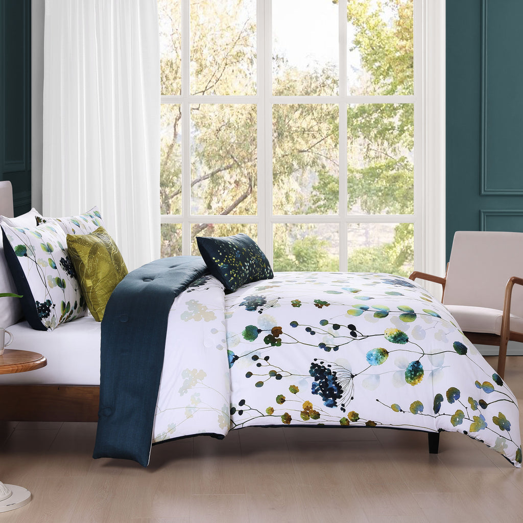 Bebejan Abstract Vines 5 Piece Reversible Comforter Set
