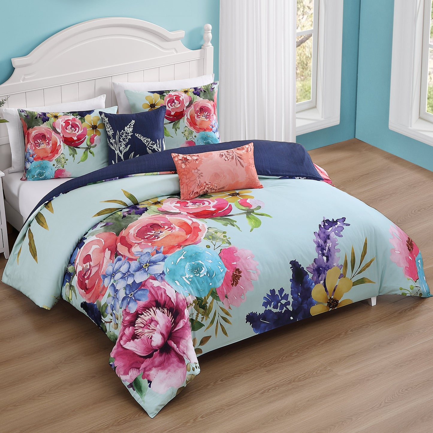 Bebejan Aqua Fiesta 5 Piece Reversible Comforter Set