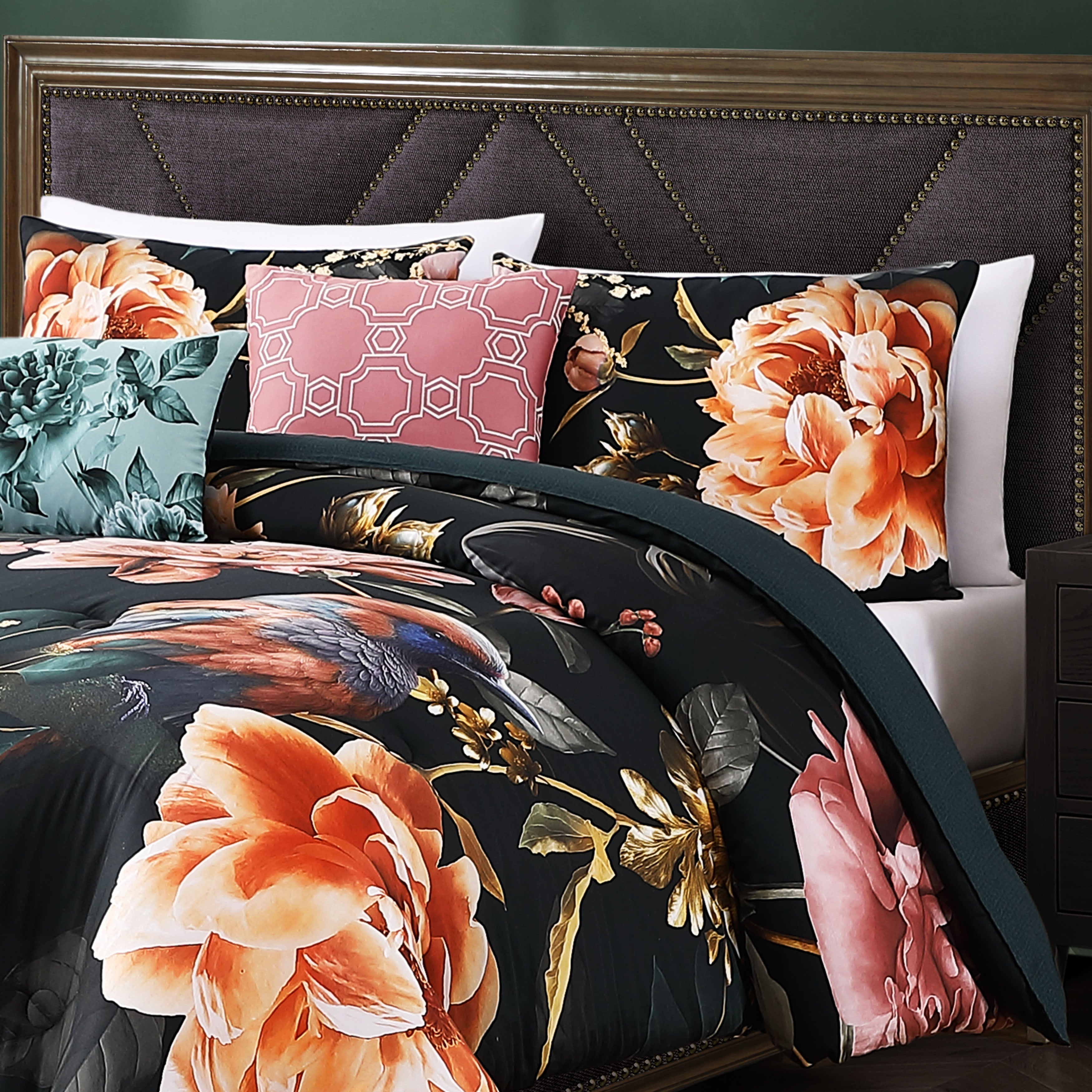 Bebejan Botanical Birds 5 Piece Reversible Comforter Set