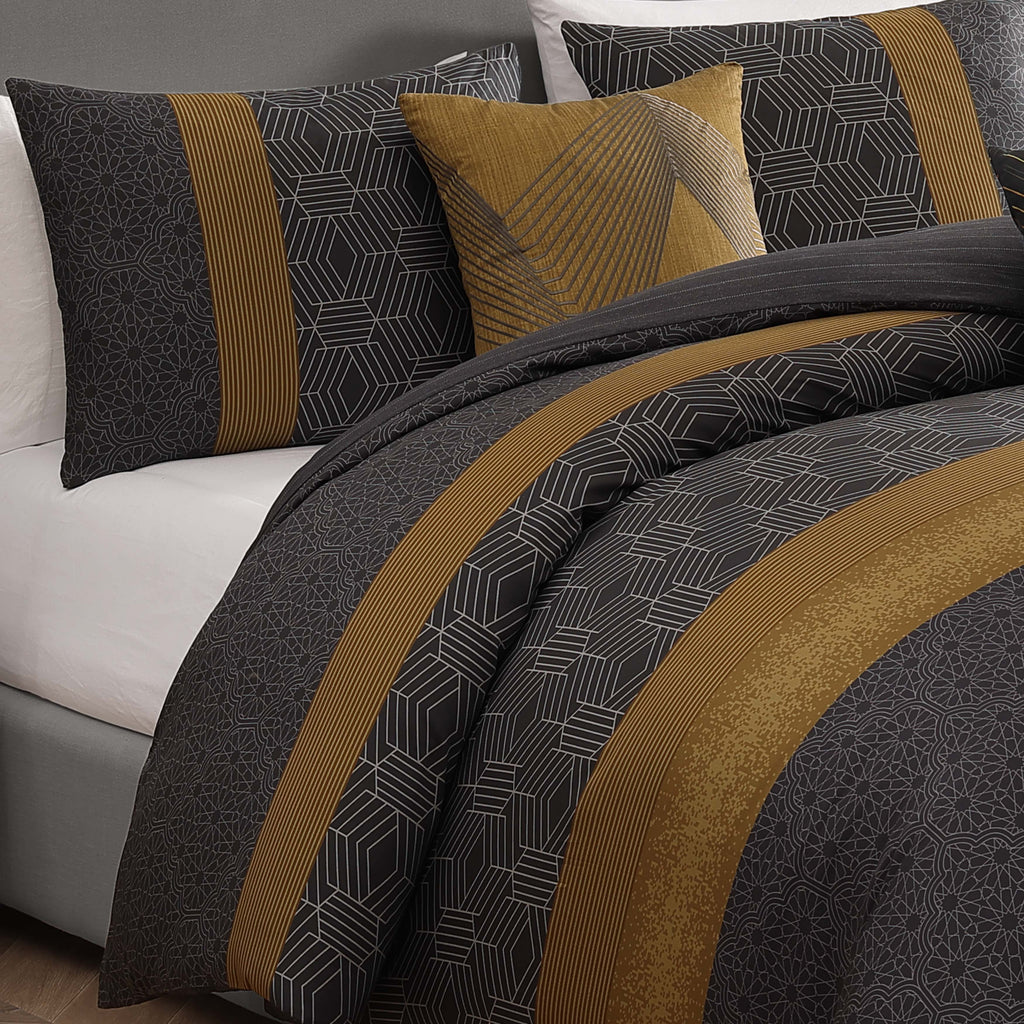 Bebejan Golden Hex 5 Piece Reversible Comforter Set
