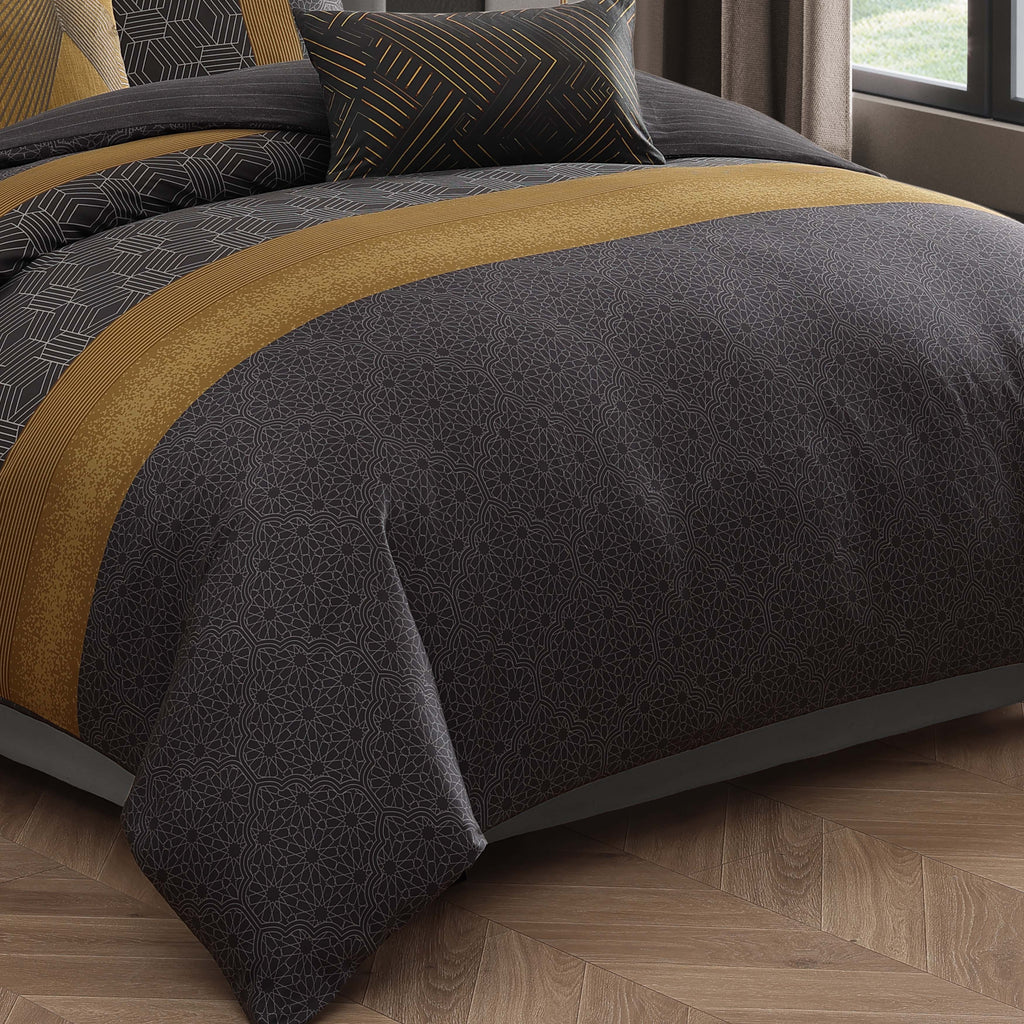 Bebejan Golden Hex 5 Piece Reversible Comforter Set