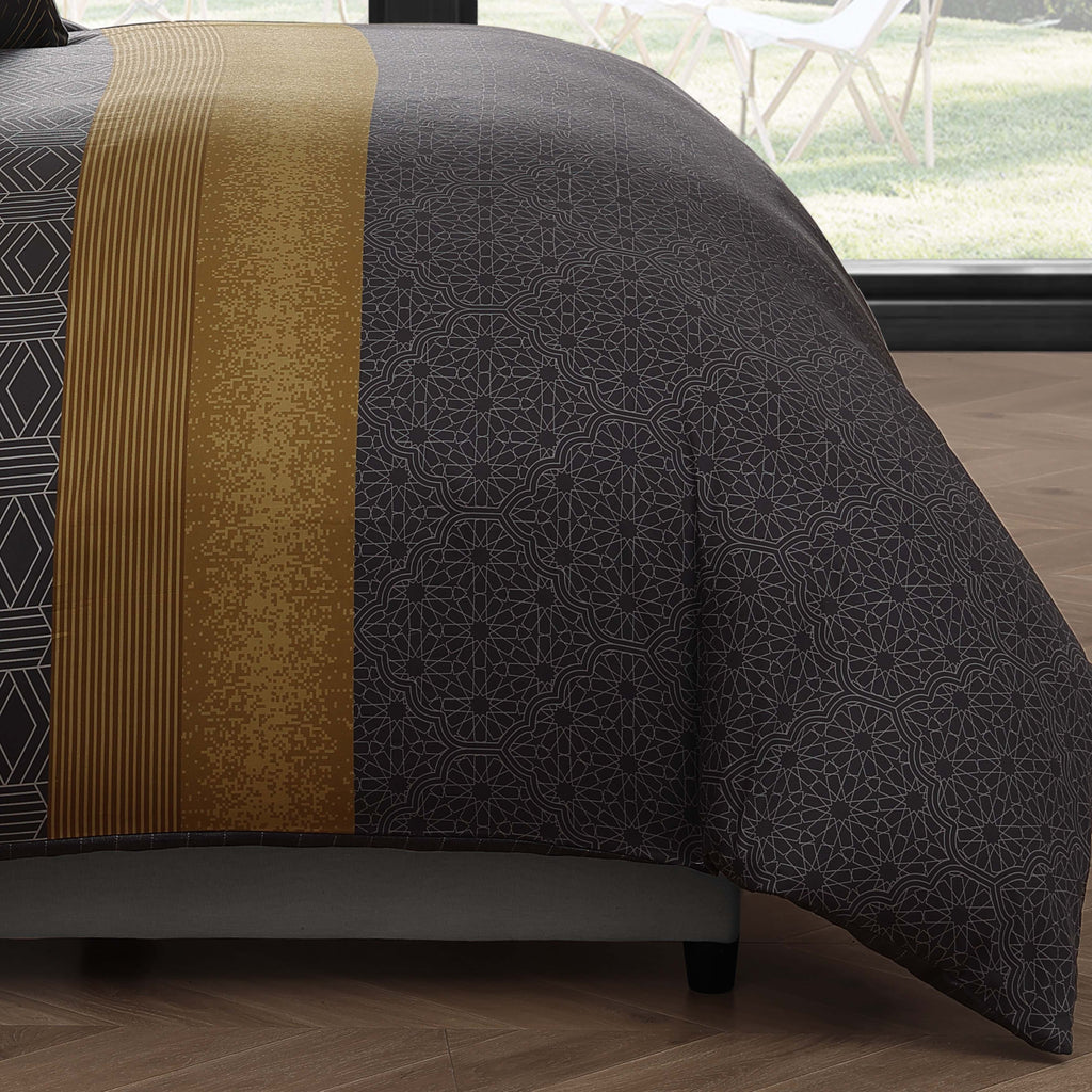 Bebejan Golden Hex 5 Piece Reversible Comforter Set