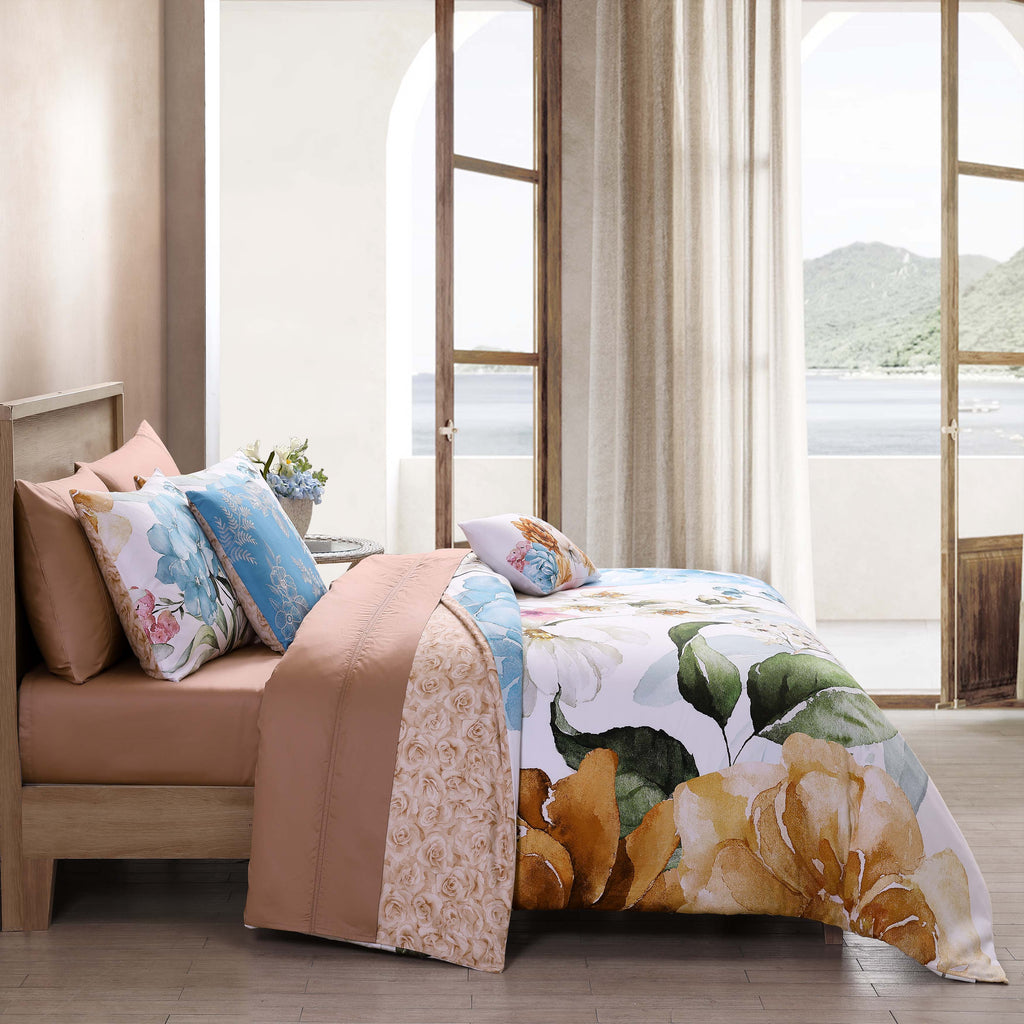 Bebejan Maia Blue 5 Piece Reversible Comforter Set