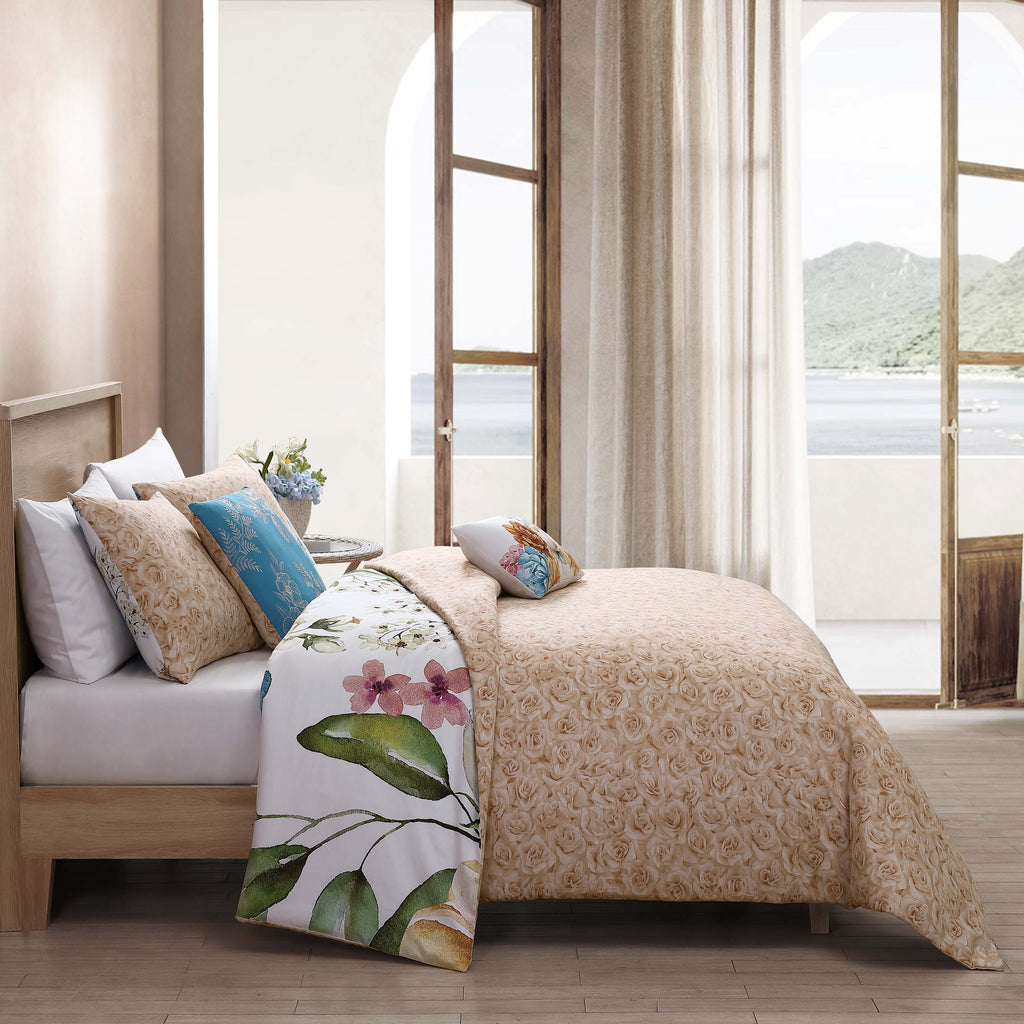 Bebejan Maia Blue 5 Piece Reversible Comforter Set