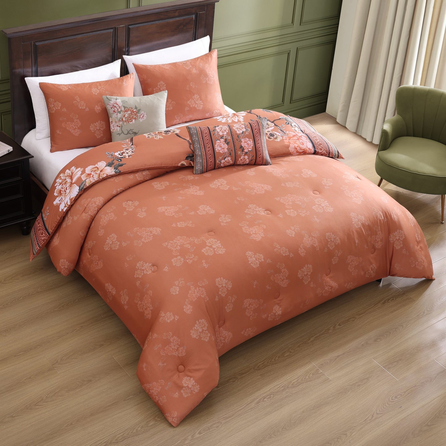 Bebejan Rossana 5 Piece Reversible Comforter Set