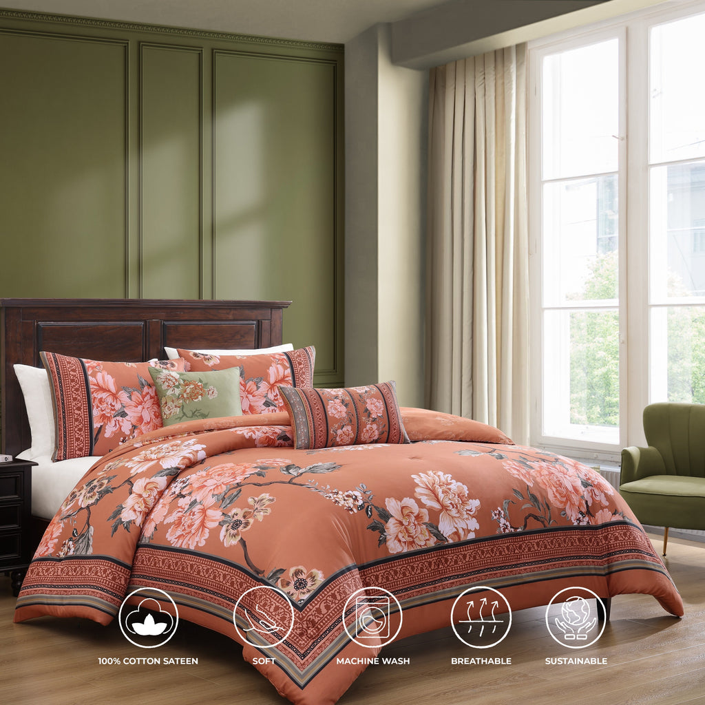 Bebejan Rossana 5 Piece Reversible Comforter Set