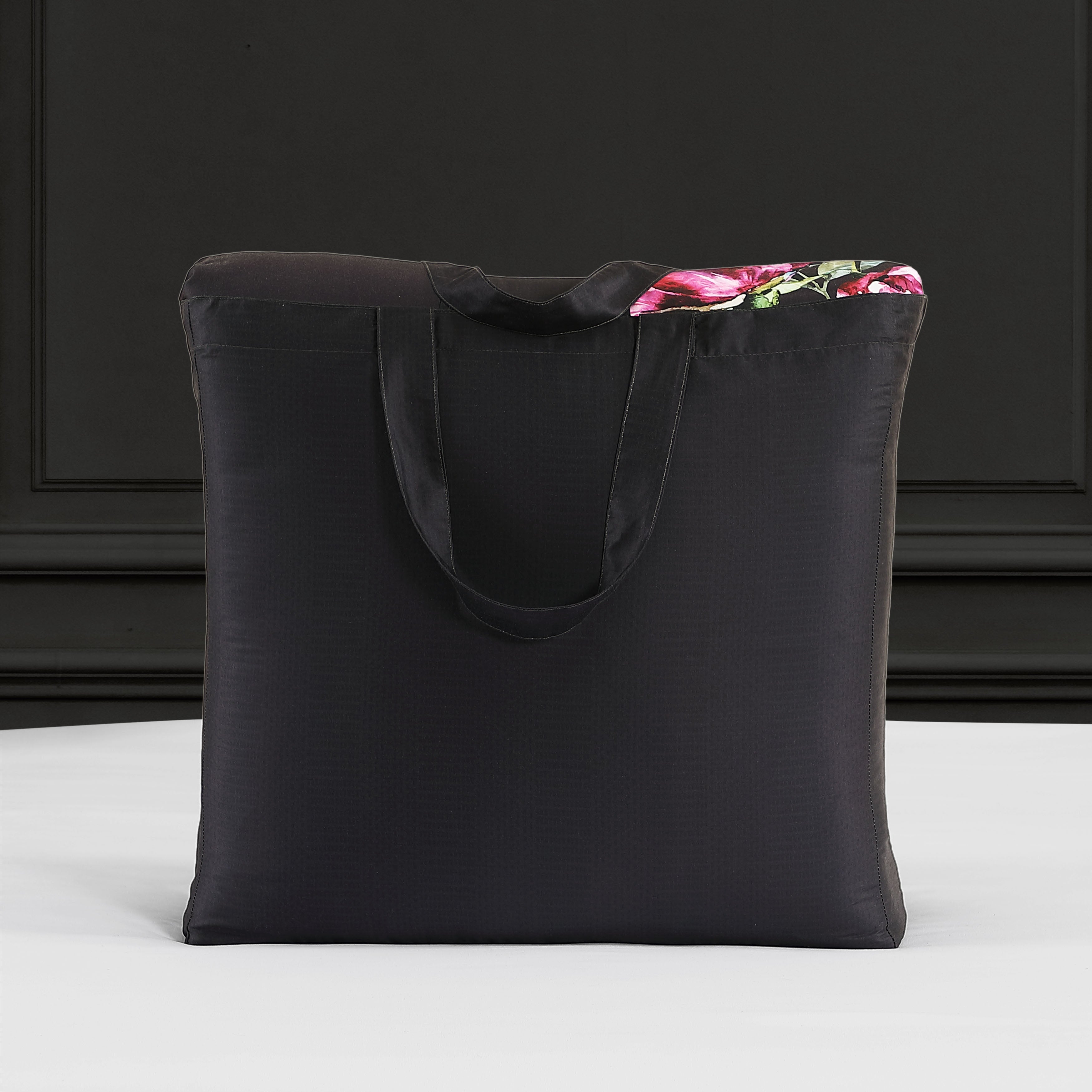 Bebejan Black Night Poppies 5 Piece Reversible Comforter Set