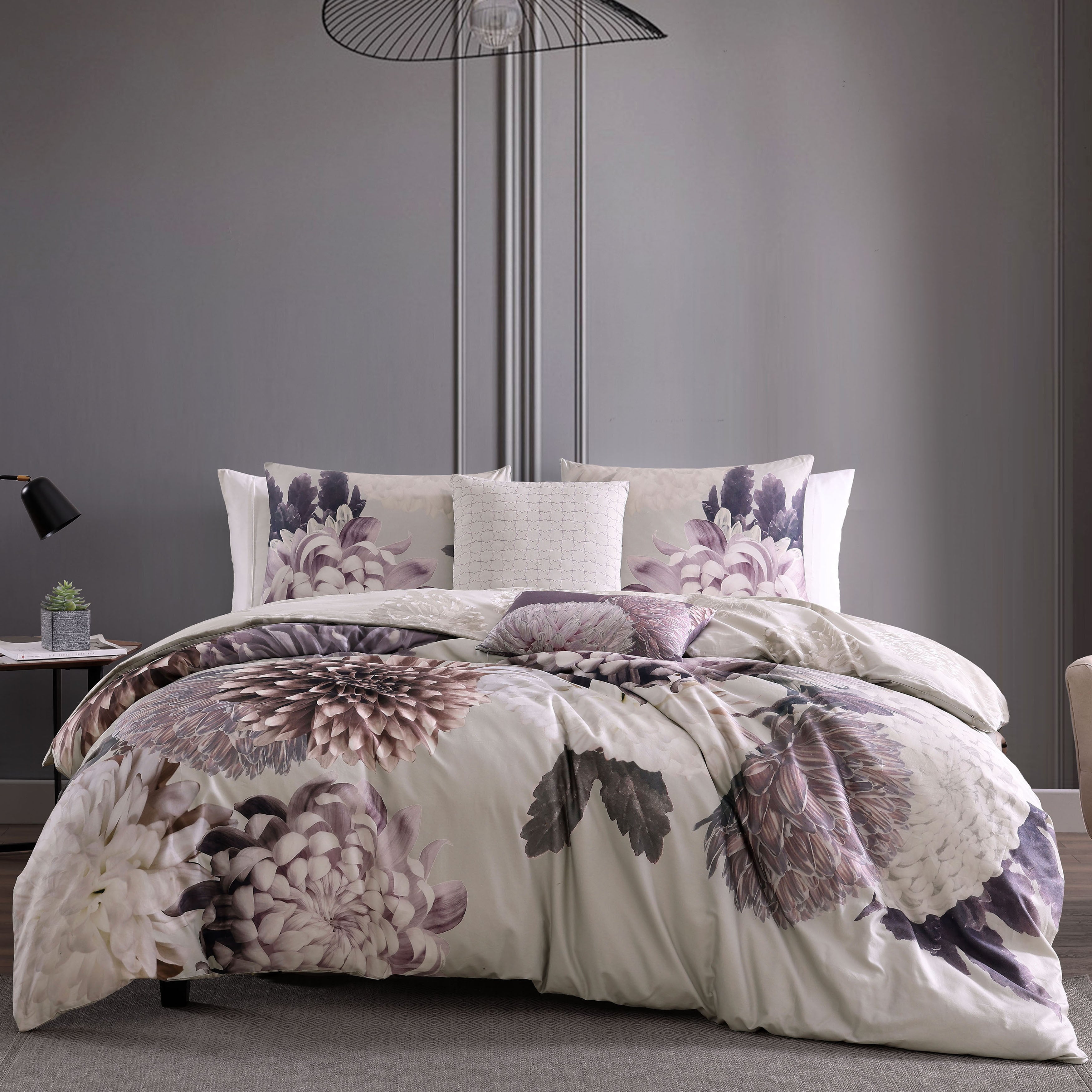 Bebejan Dahlia Purple 5 Piece Reversible Comforter Set
