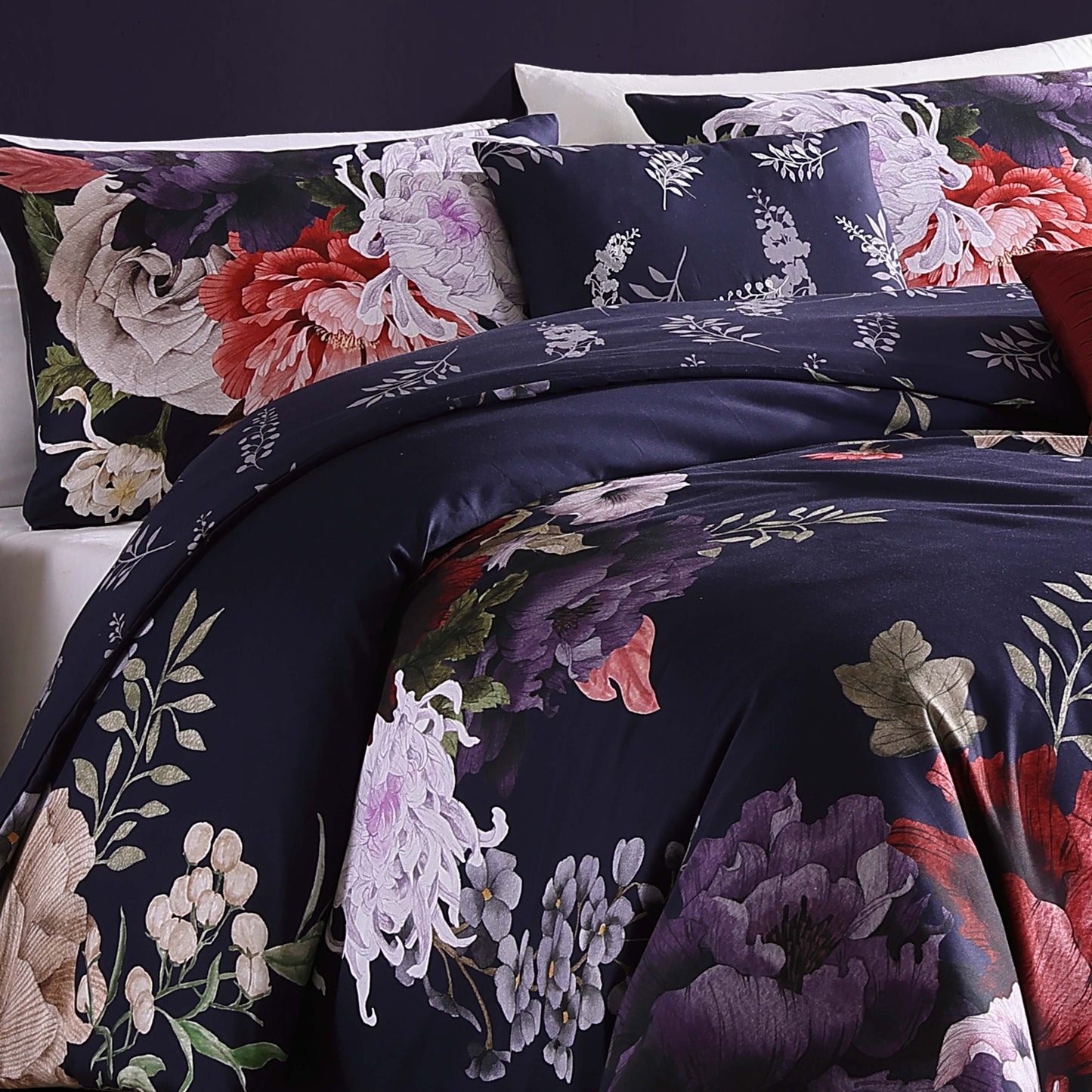 Bebejan Deep Purple Garden 5 Piece Reversible Comforter Set