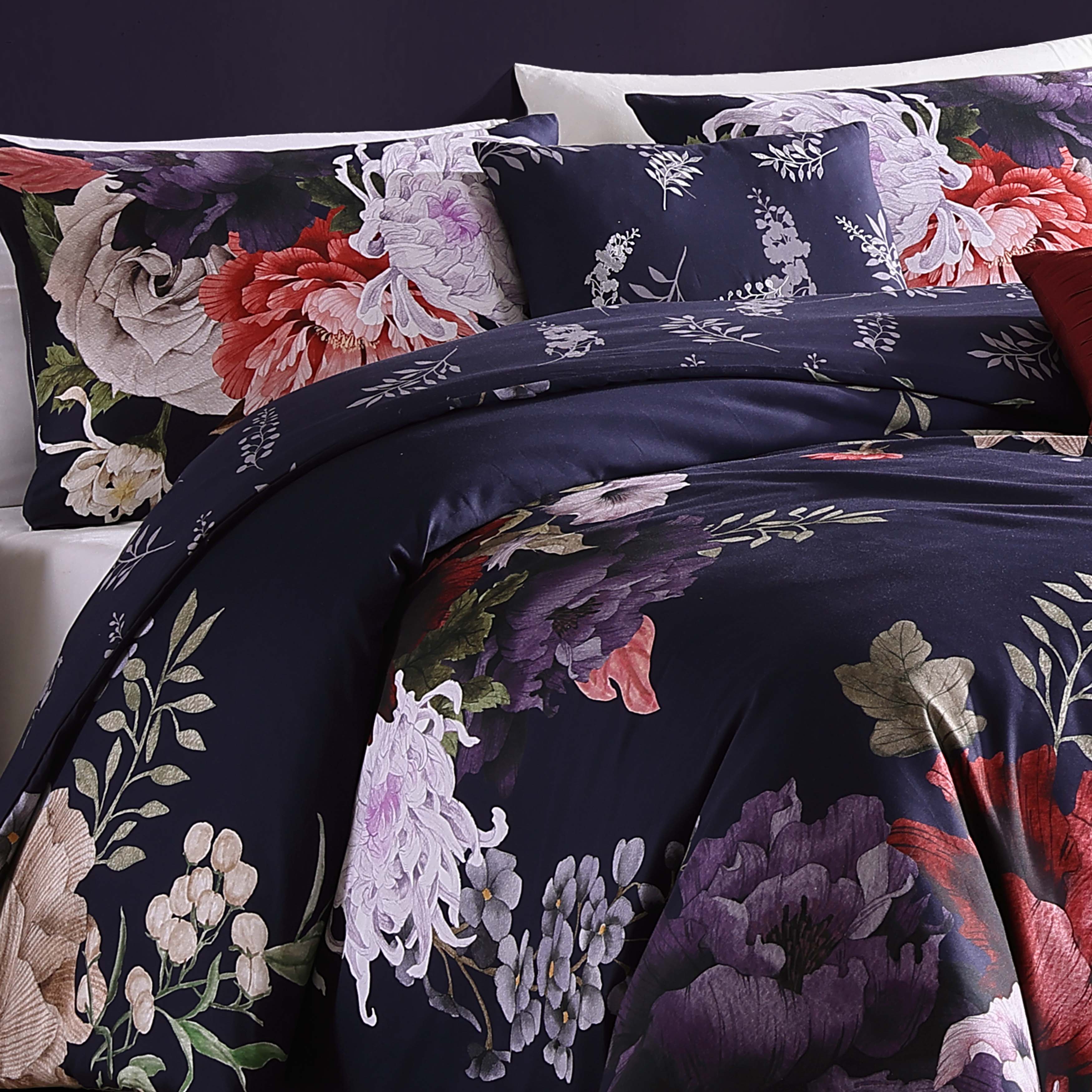 Bebejan Deep Purple Garden 5 Piece Reversible Comforter Set