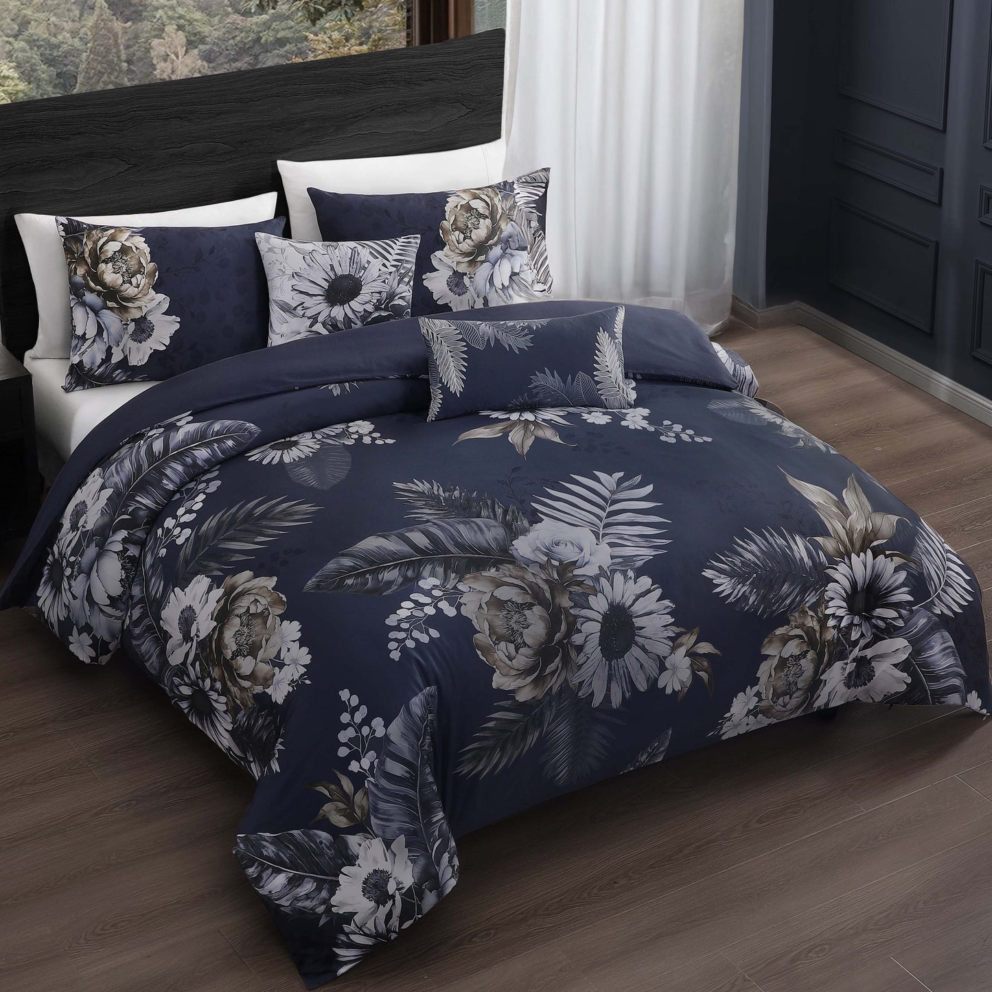 Bebejan Forget Me Not 5 Piece Reversible Comforter Set