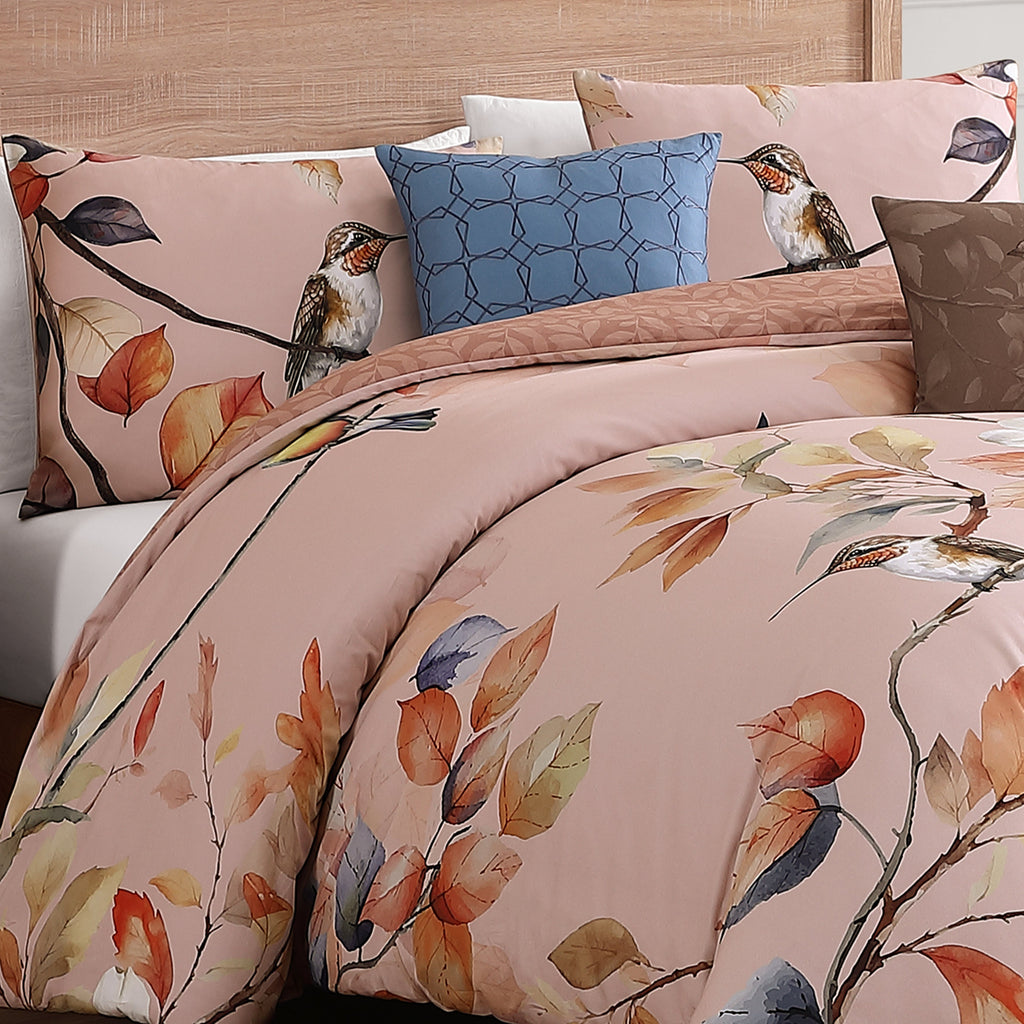 Bebejan Peachy Dogwood 5 Piece Reversible Comforter Set