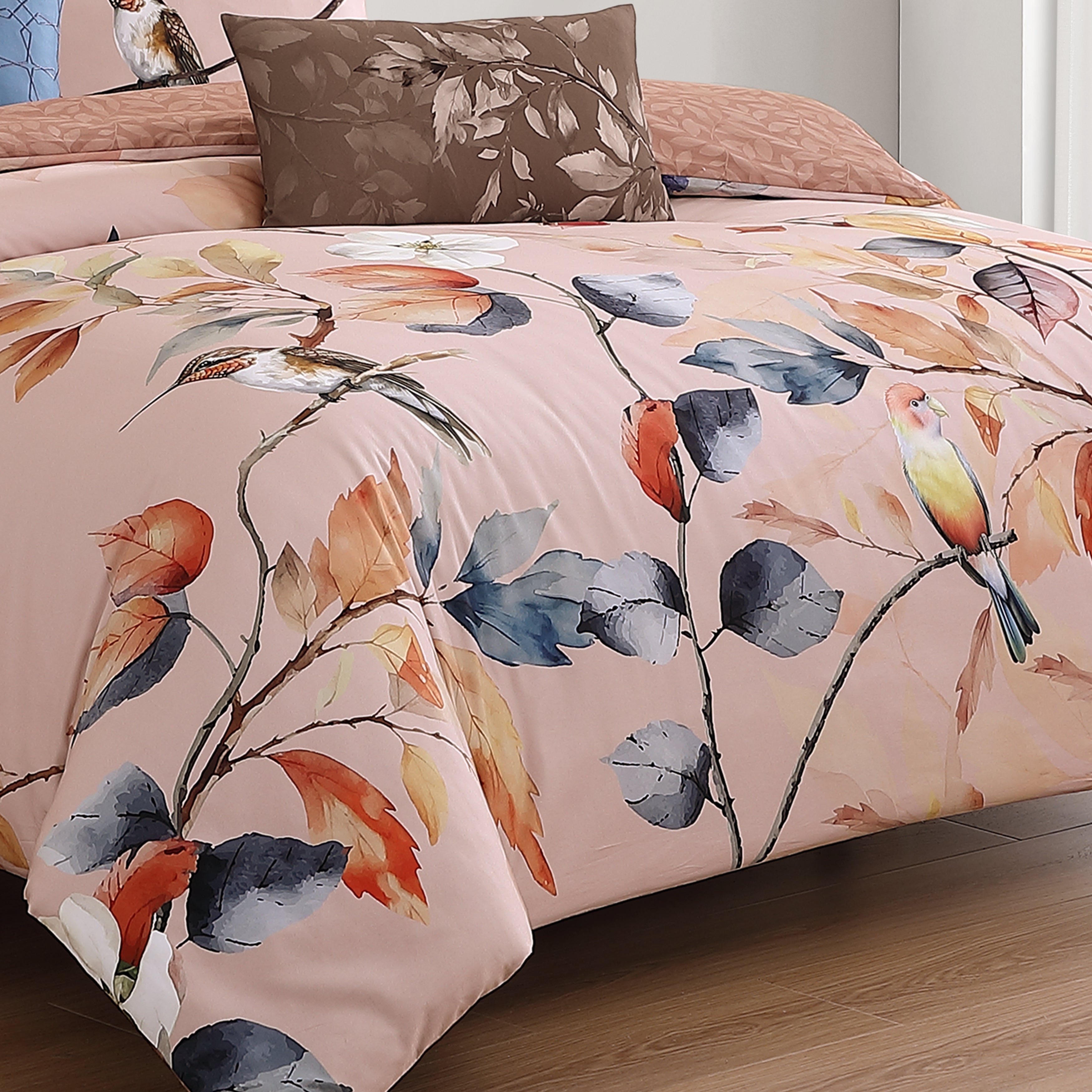 Bebejan Peachy Dogwood 5 Piece Reversible Comforter Set