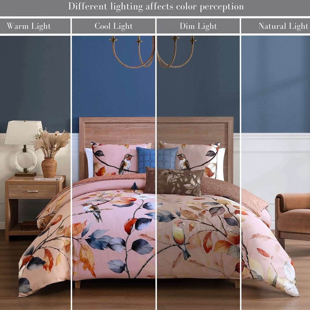 Bebejan Peachy Dogwood 5 Piece Reversible Comforter Set