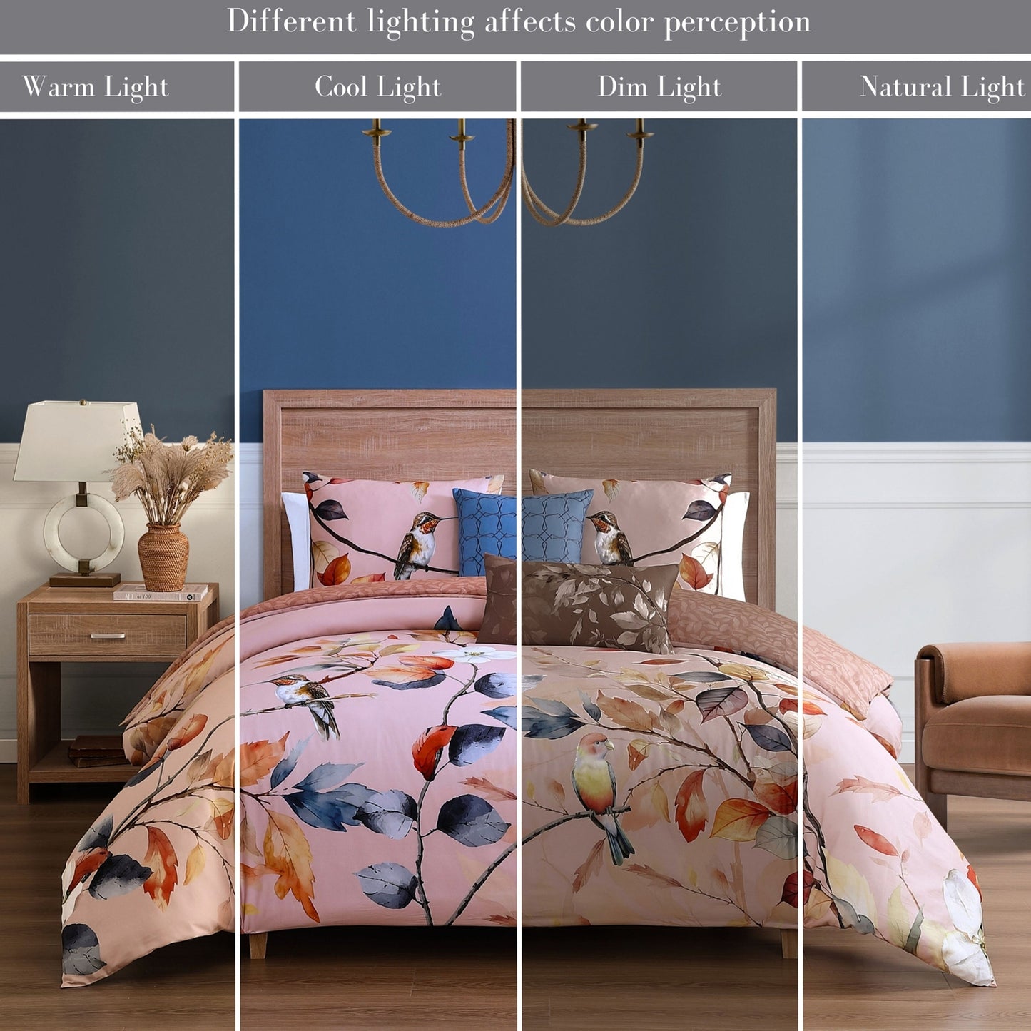 Bebejan Peachy Dogwood 5 Piece Reversible Comforter Set