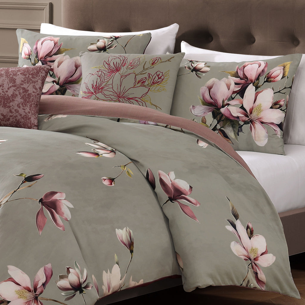 Bebejan Purple Lilies 5 Piece Reversible Comforter Set