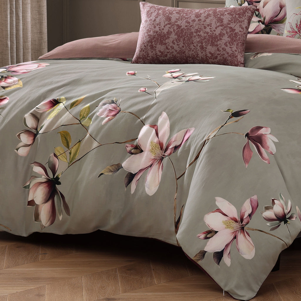 Bebejan Purple Lilies 5 Piece Reversible Comforter Set