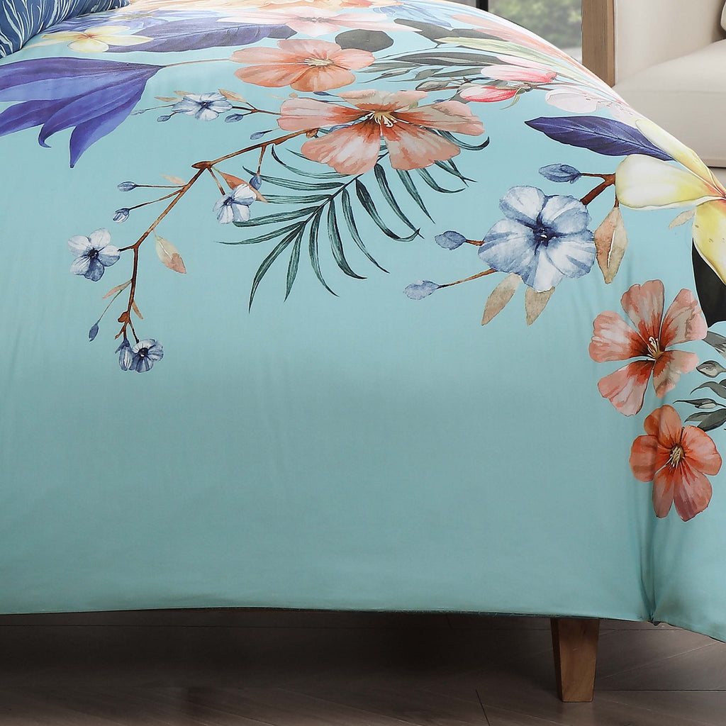 Bebejan Turquoise Reverie 5 Piece Reversible Comforter Set