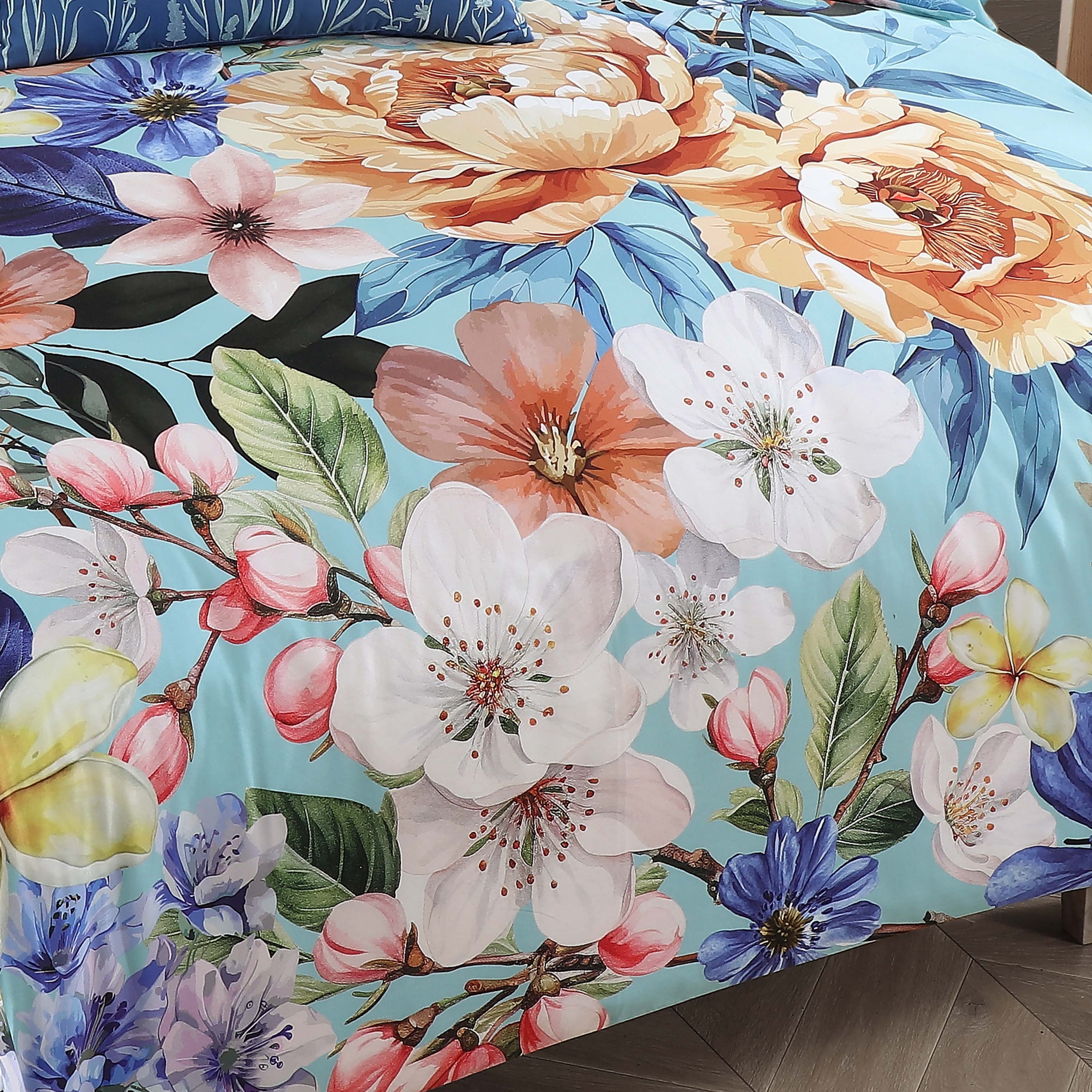 Bebejan Turquoise Reverie 5 Piece Reversible Comforter Set