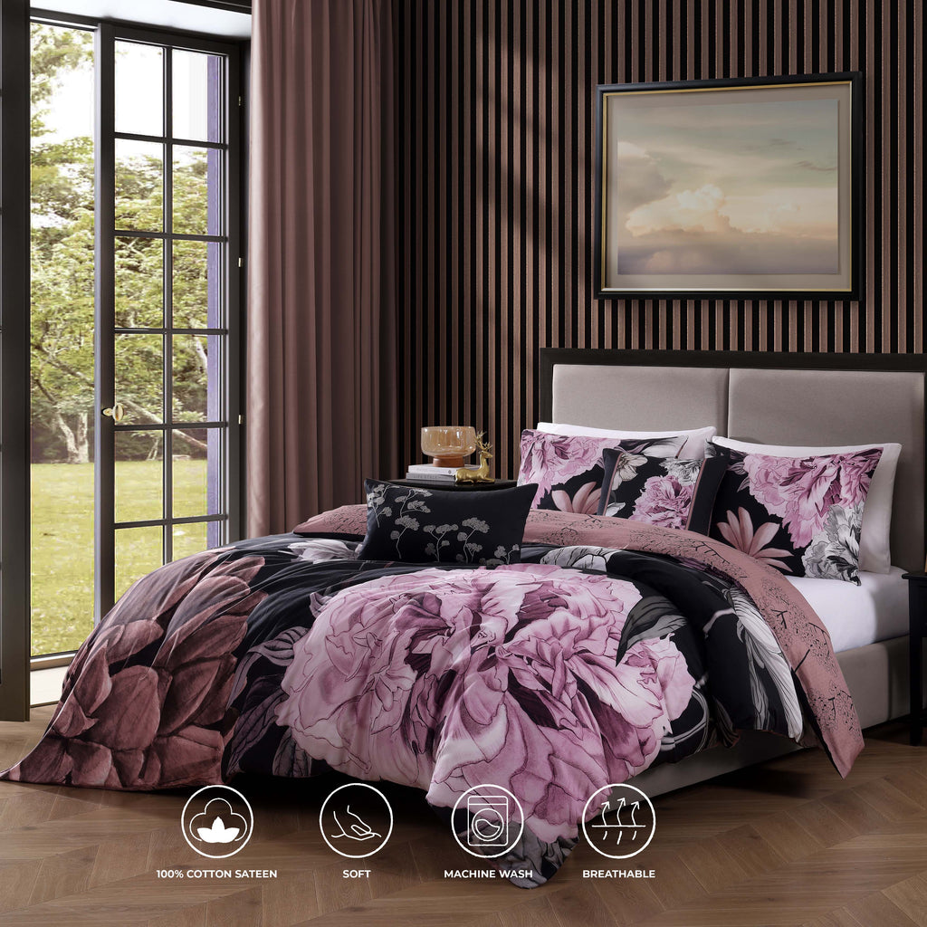 Bebejan Midnight Meadow 5 Piece Reversible Comforter Set