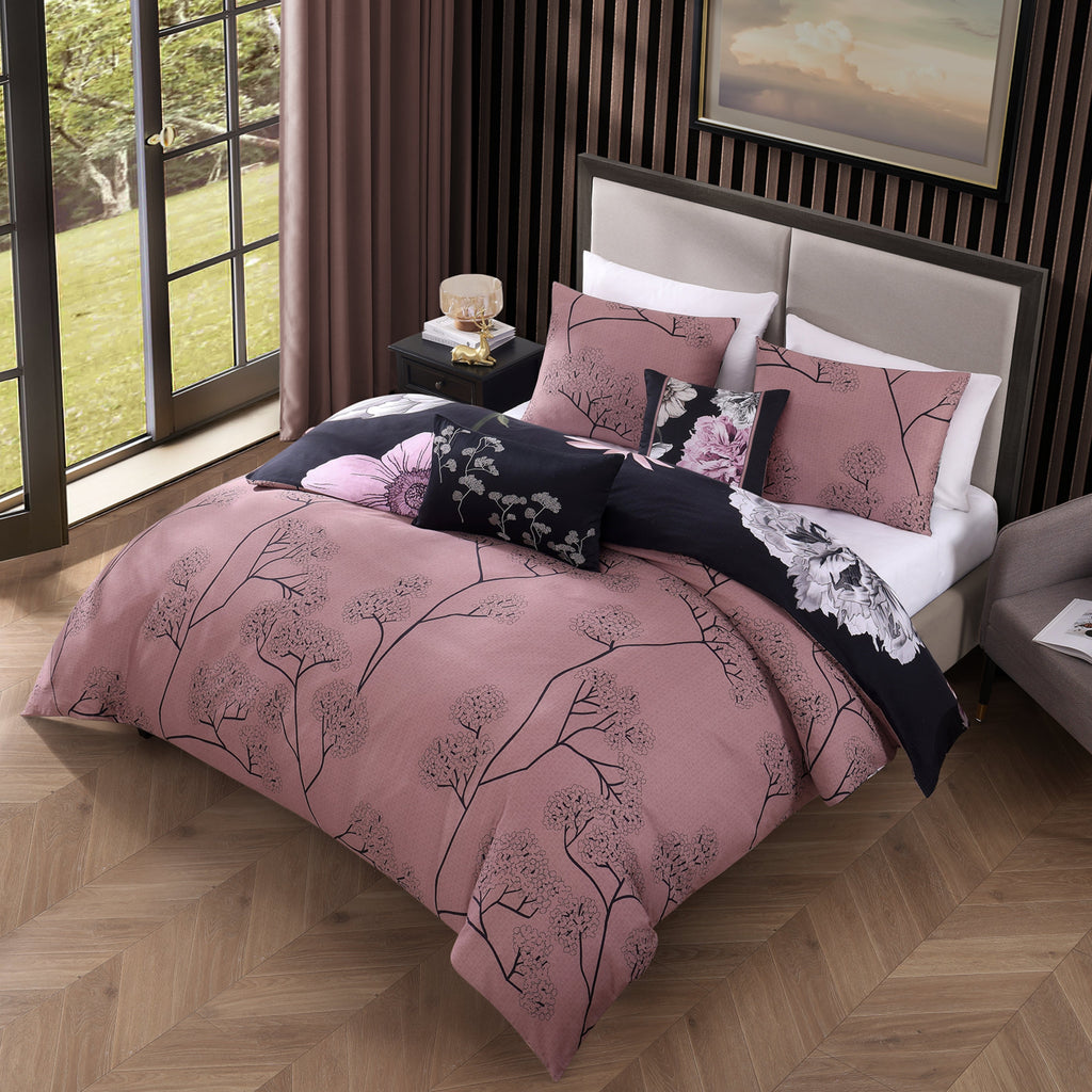 Bebejan Midnight Meadow 5 Piece Reversible Comforter Set